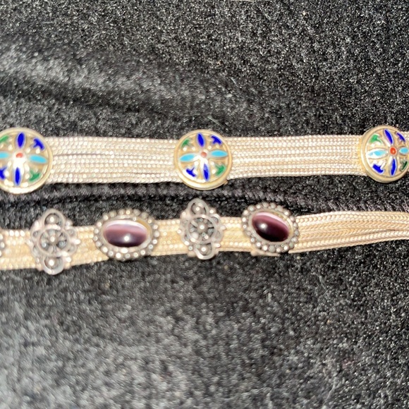 Handcrafted Southwest enamel/ stone Sterling Silver Bracelets! Give One 4 Mom!! - Picture 2 of 3